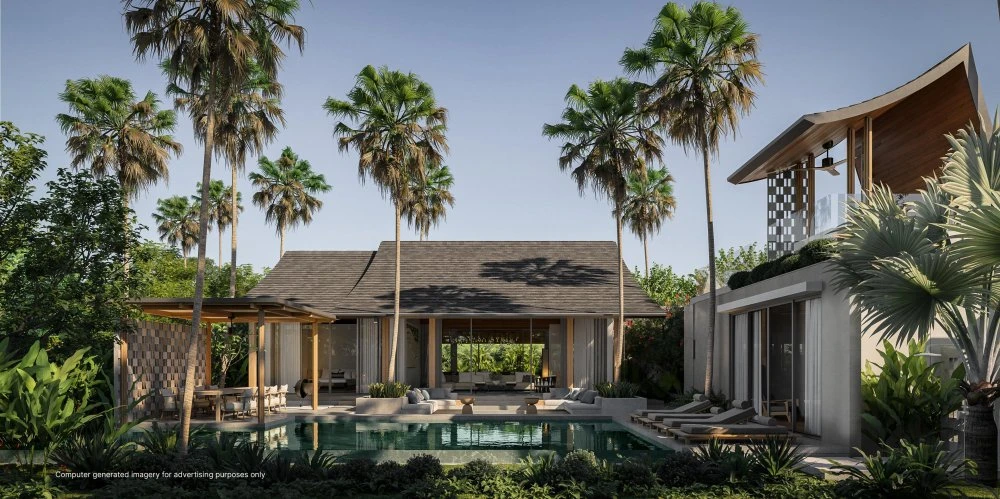 Виллы класса люкс в тайском традиционном архитектурном стиле, с бассейнами, в окружении зелени, Пхукет, Таиланд