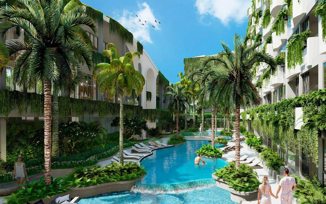 Кондоминиум с бассейном, видом на горы и сад, 700 метров до пляжа Банг Тао, Пхукет, Таиланд Кондоминиум с бассейном, видом на горы и сад, 700 метров до пляжа Банг Тао, Пхукет, Таиланд