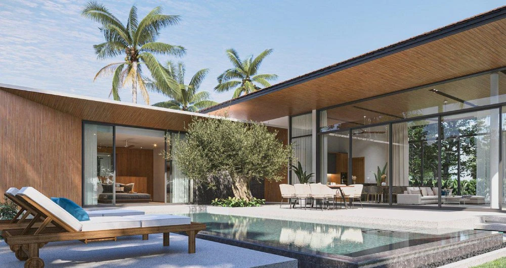 Новый комплекс вилл с бассейнами и садами рядом с известной международной школой, Пхукет, Таиланд